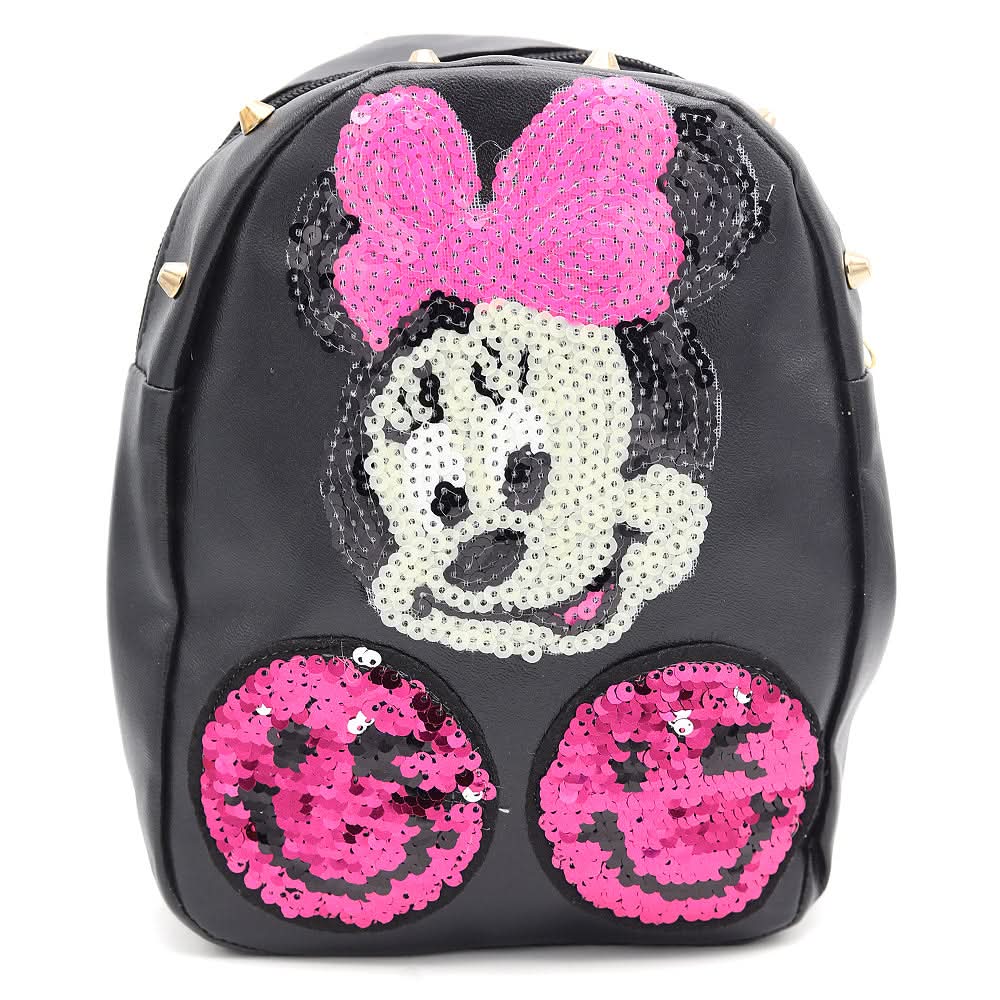 Girls Backpack 7572F - Black, Kids, School And Laptop Bags, Chase Value, Chase Value