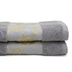 Embossed Flower Bath Towel - Grey, Home & Lifestyle, Bath Towels, Chase Value, Chase Value