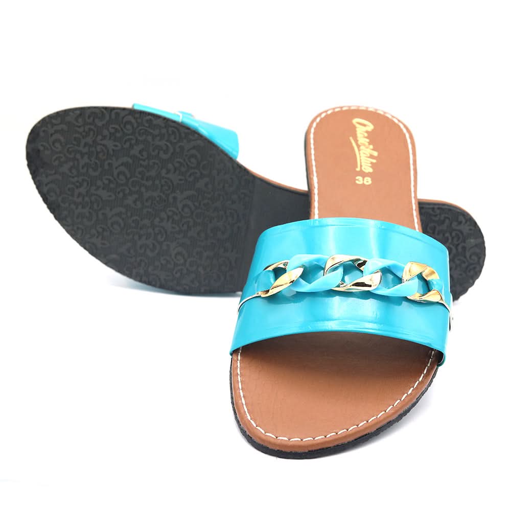 Women's Slipper 201 - Cyan, Women, Slippers, Chase Value, Chase Value
