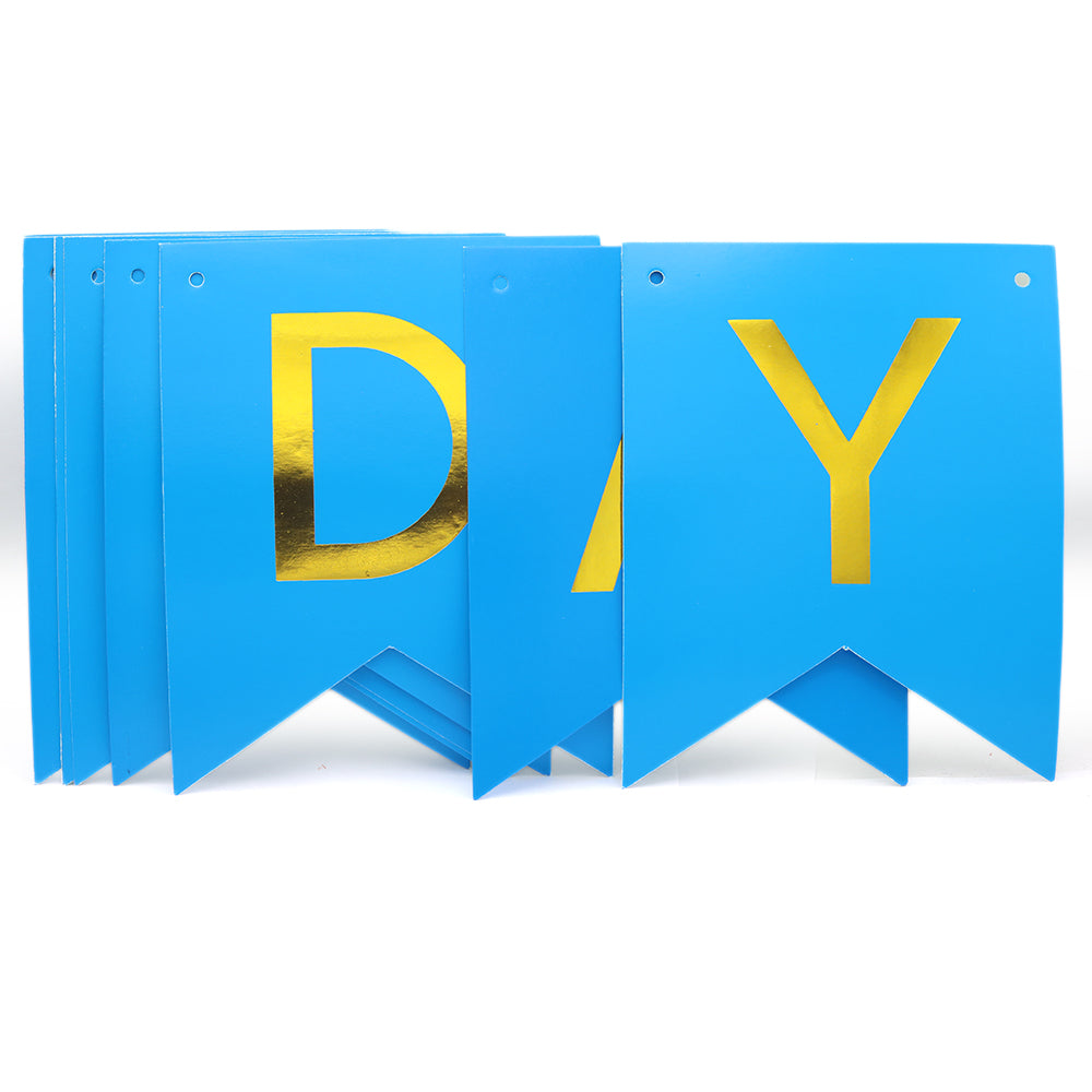 Happy Birthday Bunting - Blue, Home & Lifestyle, Decoration, Chase Value, Chase Value