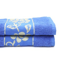 Embossed Flower Bath Towels 70X140 - Royal Blue, Home & Lifestyle, Bath Towels, Chase Value, Chase Value