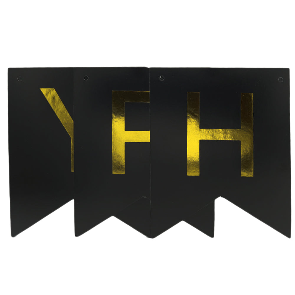 Happy Birthday Bunting - Black, Home & Lifestyle, Decoration, Chase Value, Chase Value