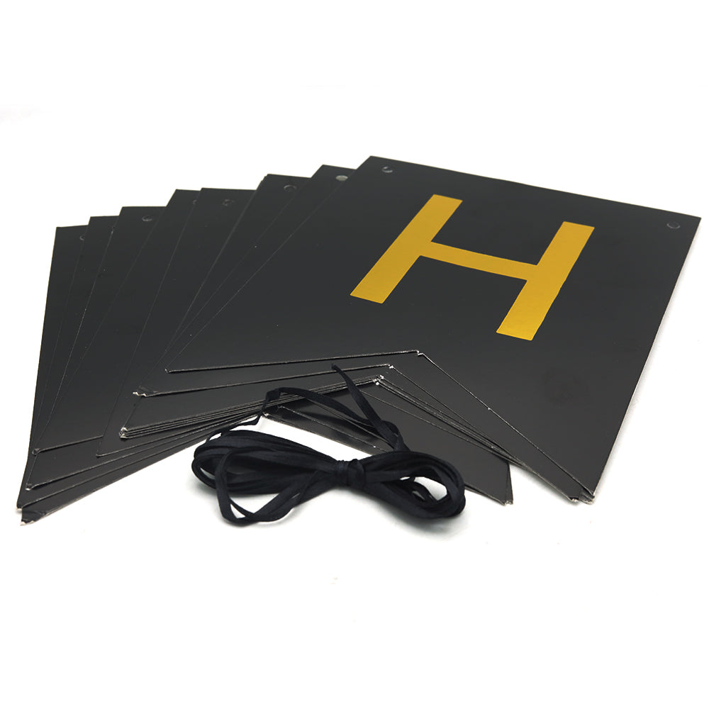 Happy Birthday Bunting - Black, Home & Lifestyle, Decoration, Chase Value, Chase Value