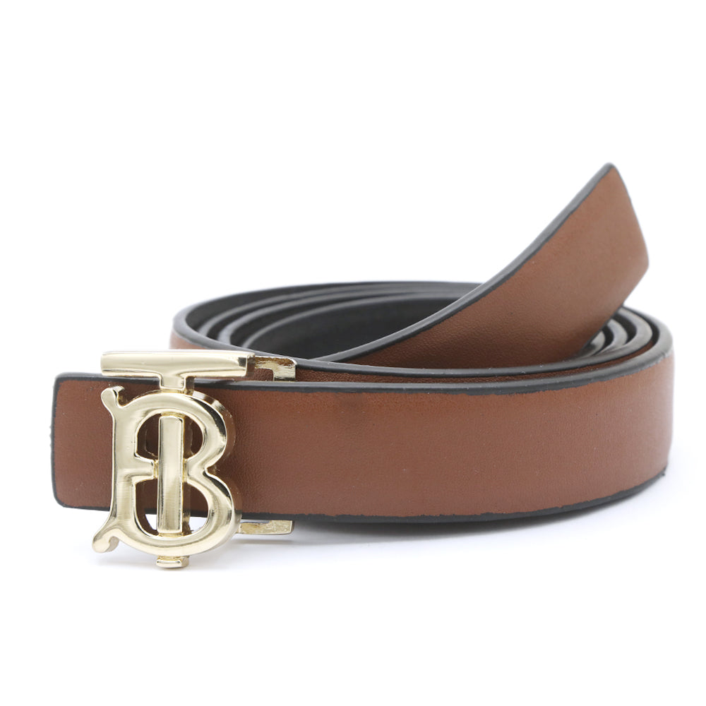 Women's Fancy 02 Side Belt - Dark Brown, Women, Belts, Chase Value, Chase Value