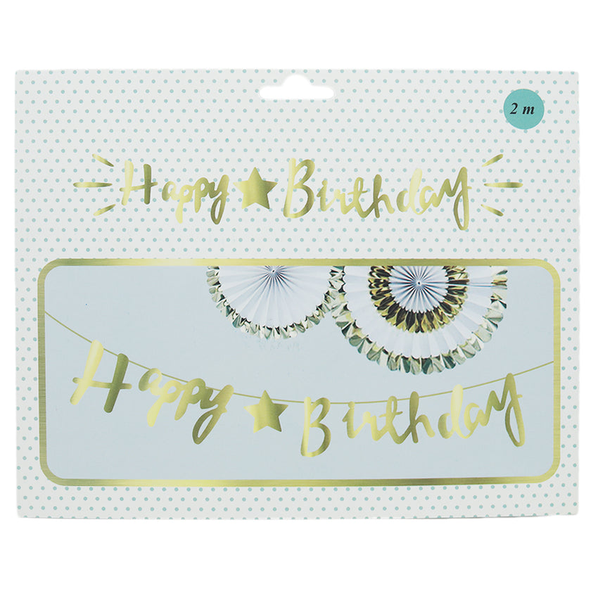 Happy Birthday Bunting Letters - Golden, Home & Lifestyle, Decoration, Chase Value, Chase Value