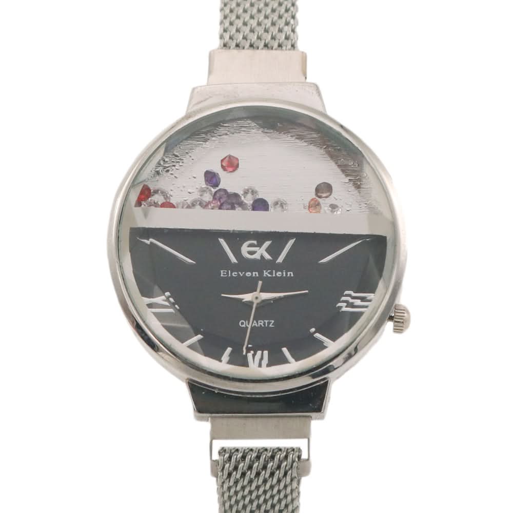Women's Magnet Watch - Silver-Black, Women Watches, Chase Value, Chase Value