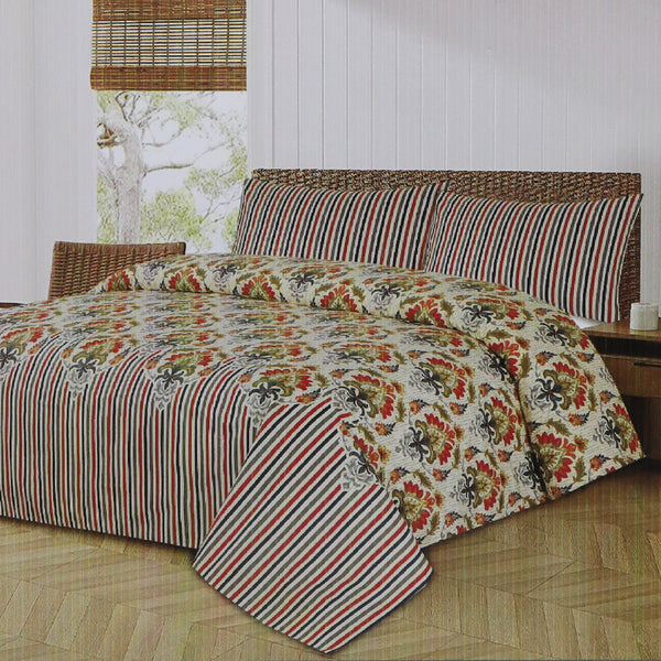 Printed Cotton Double Bed Sheet - A3, Home & Lifestyle, Double Bed Sheet, Chase Value, Chase Value