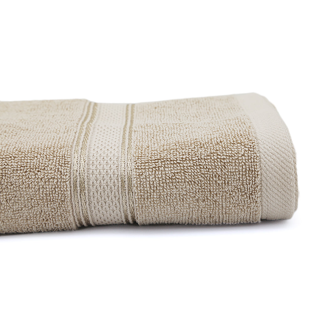 Terry Fancy Face Towel - Light Brown, Face Towels, Chase Value, Chase Value