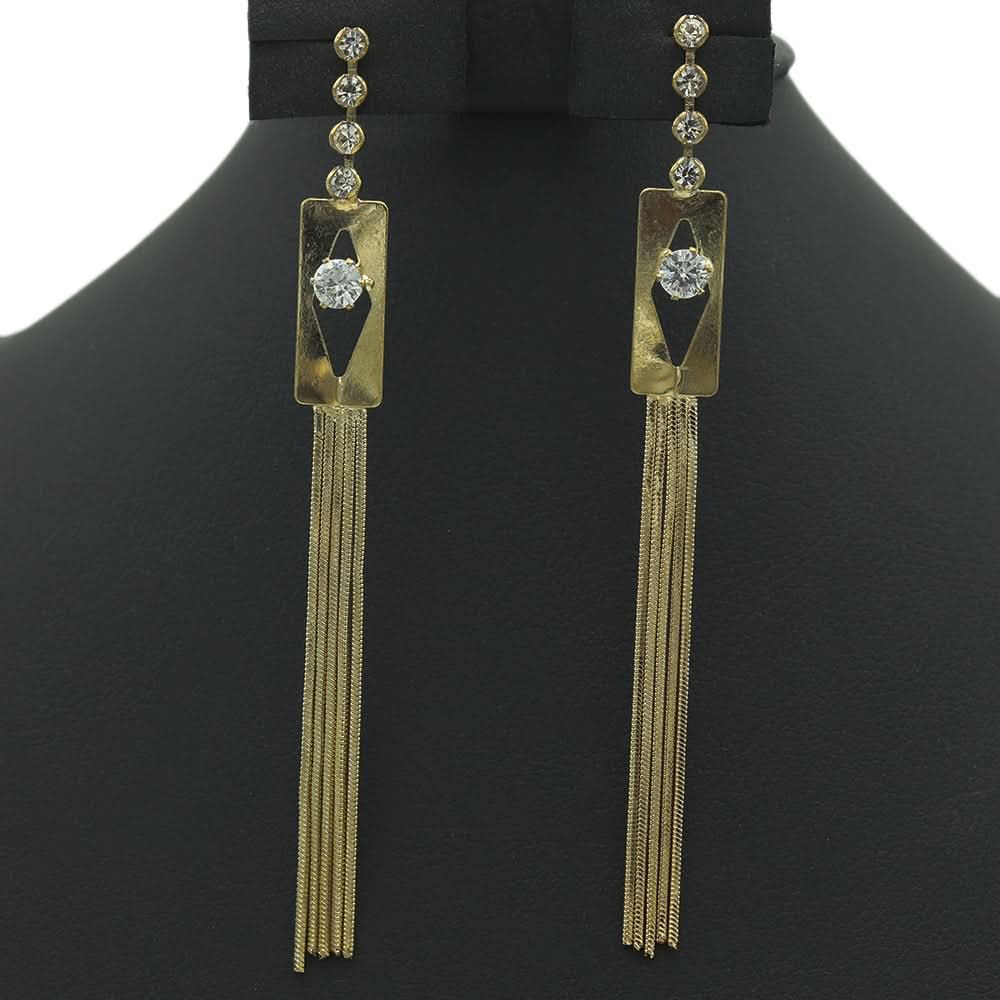 Women Earring - Golden - H, Women, Earrings & Tops, Chase Value, Chase Value