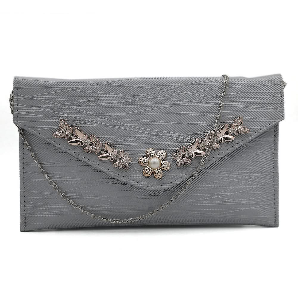 Women's Clutch (Kam-2054) - Silver, Women, Clutches, Chase Value, Chase Value