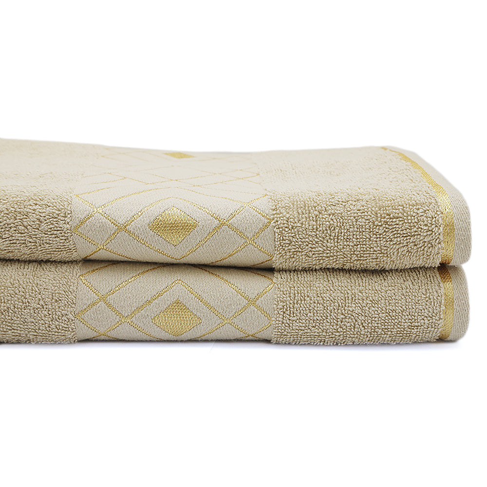 Bath Towel Greek Border - Light Brown, Home & Lifestyle, Bath Towels, Chase Value, Chase Value