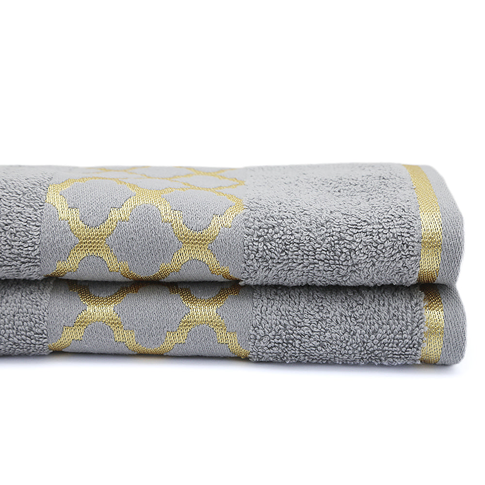 Face Towel Greek Border - Light Grey, Home & Lifestyle, Face Towels, Chase Value, Chase Value