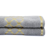 Face Towel Greek Border - Light Grey, Home & Lifestyle, Face Towels, Chase Value, Chase Value