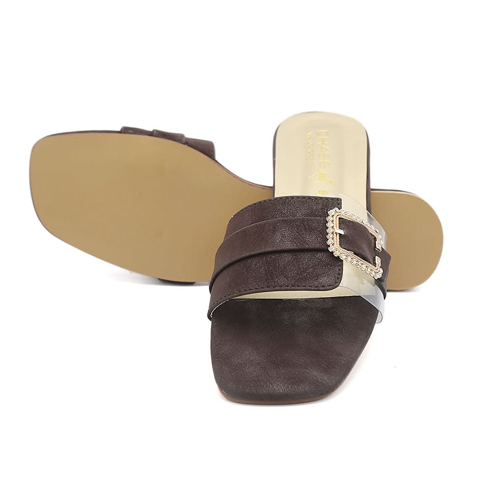 Women's Fancy Slippers M-1084 - Brown, Women, Slippers, Chase Value, Chase Value