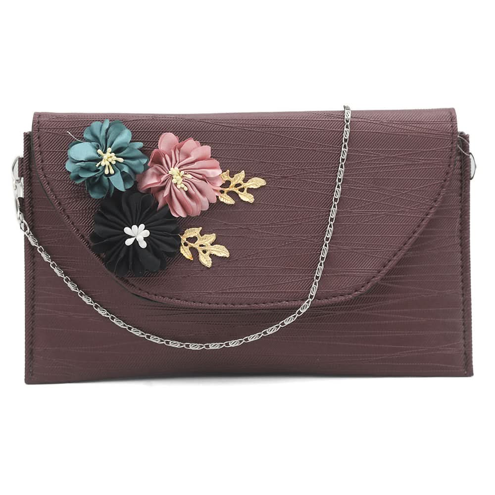 Women's Clutch Kam-252 - Maroon, Women, Clutches, Chase Value, Chase Value