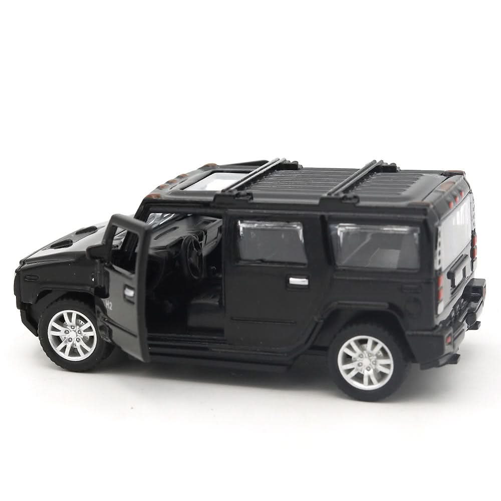 Pull back Metal Car with Open Door - Black, Kids, Non-Remote Control, Chase Value, Chase Value