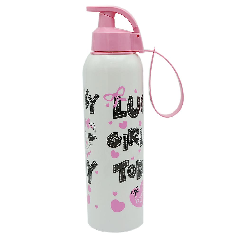 Sports Bottle with Hanger - Cat - Pink, Kids, Tiffin Boxes And Bottles, Chase Value, Chase Value