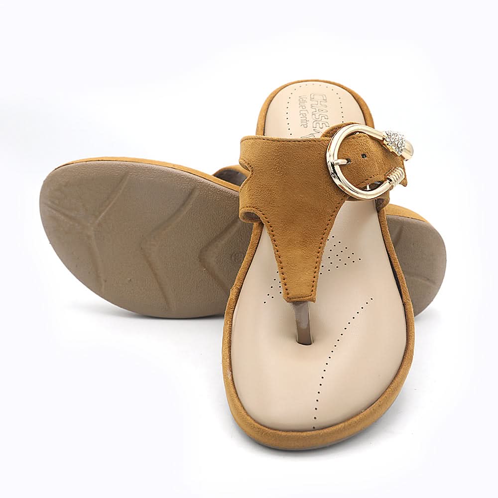Women's Fancy Slippers R-5 - Mustard, Women, Slippers, Chase Value, Chase Value