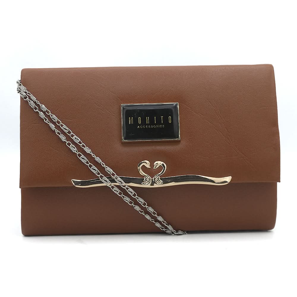 Women's Fancy Clutch K-2033 - Brown, Women, Clutches, Chase Value, Chase Value