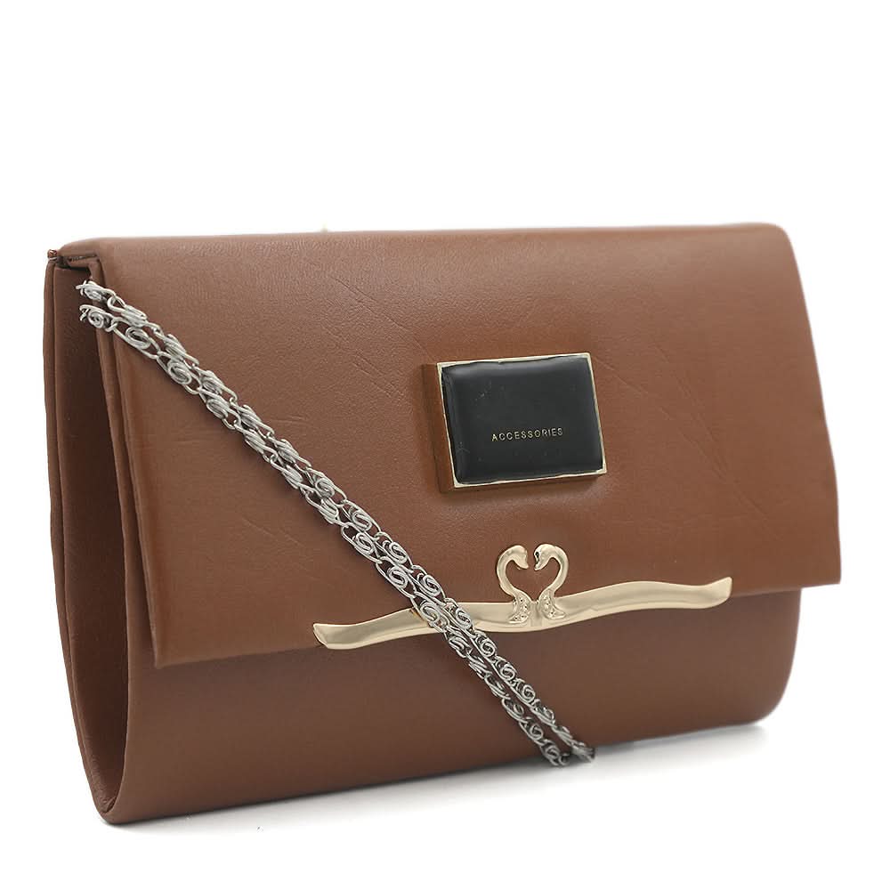 Women's Fancy Clutch K-2033 - Brown, Women, Clutches, Chase Value, Chase Value