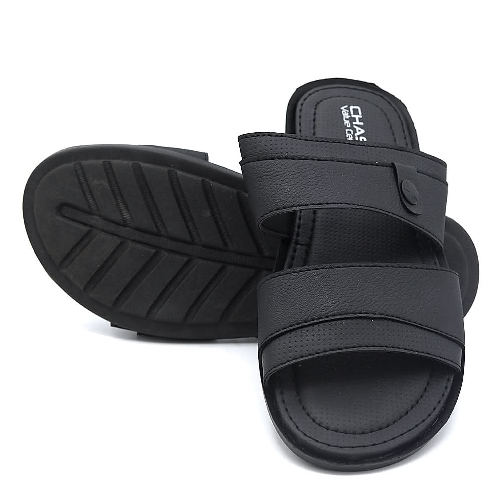 Men's Slippers A-08 - Black, Men, Slippers, Chase Value, Chase Value