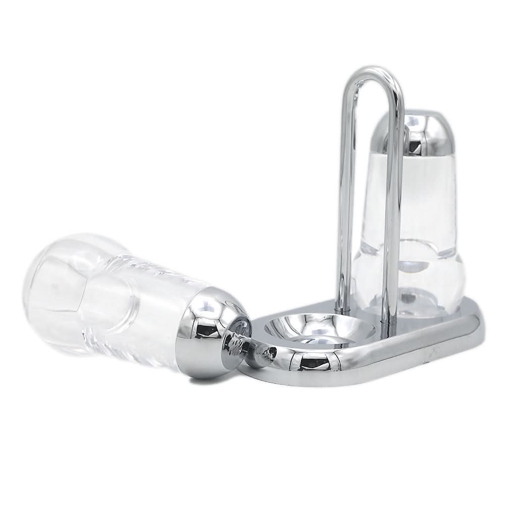 Acrylic Salt & Pepper 2 Piece Set - Silver, Home & Lifestyle, Storage Boxes, Chase Value, Chase Value