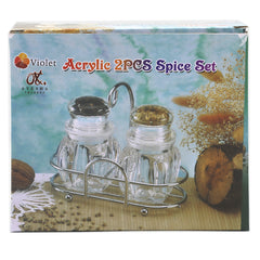 Acrylic Spice Jar 2 Piece Set - White, Home & Lifestyle, Storage Boxes, Chase Value, Chase Value