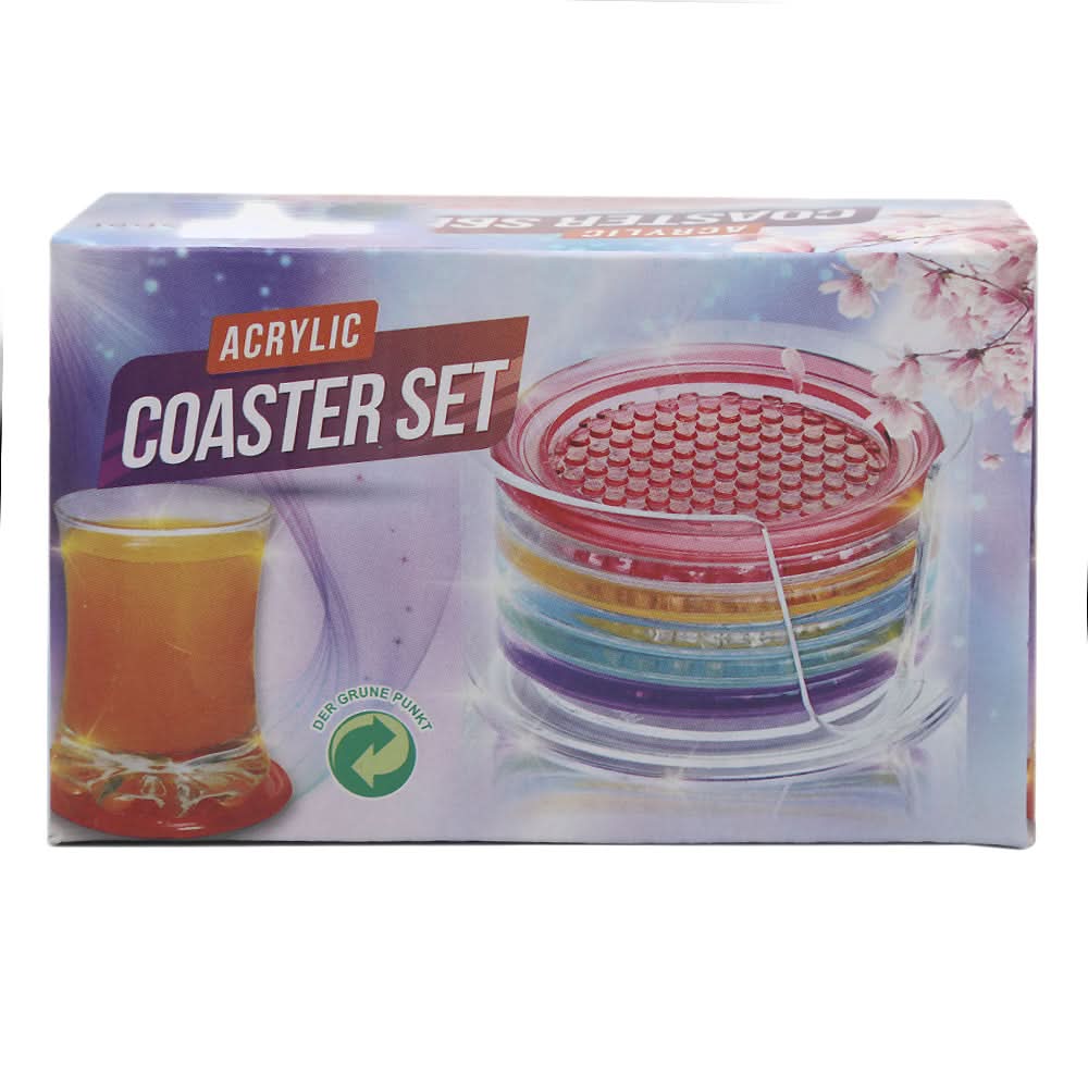 Acrylic Tea Coaster Set - White, Home & Lifestyle, Storage Boxes, Chase Value, Chase Value