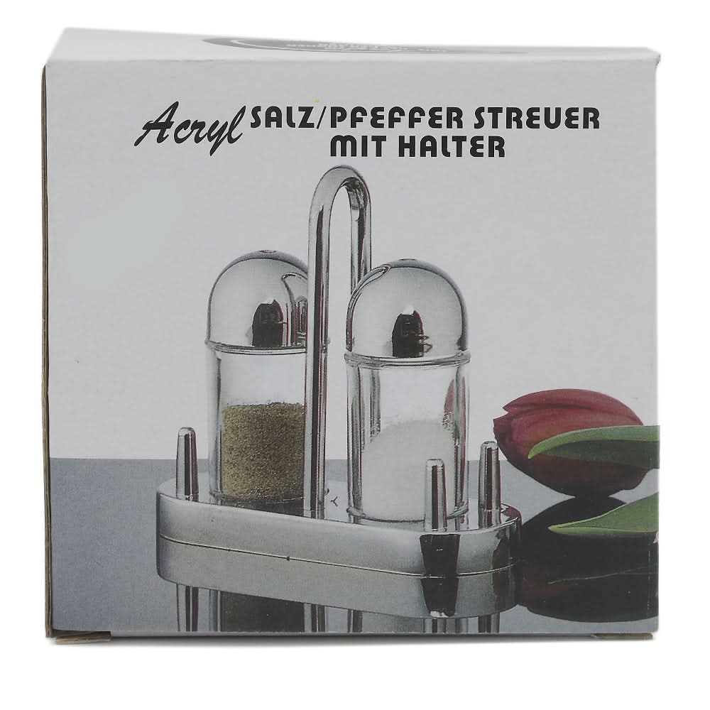 Acrylic Salt & Pepper 2 Piece Set - Silver, Home & Lifestyle, Storage Boxes, Chase Value, Chase Value