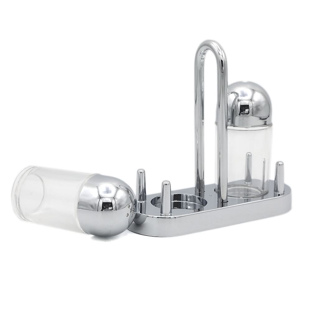 Acrylic Salt & Pepper 2 Piece Set - Silver, Home & Lifestyle, Storage Boxes, Chase Value, Chase Value