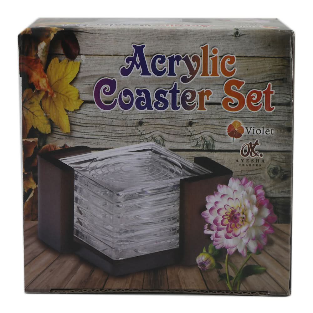 Acrylic Tea Coaster Set - White, Home & Lifestyle, Storage Boxes, Chase Value, Chase Value