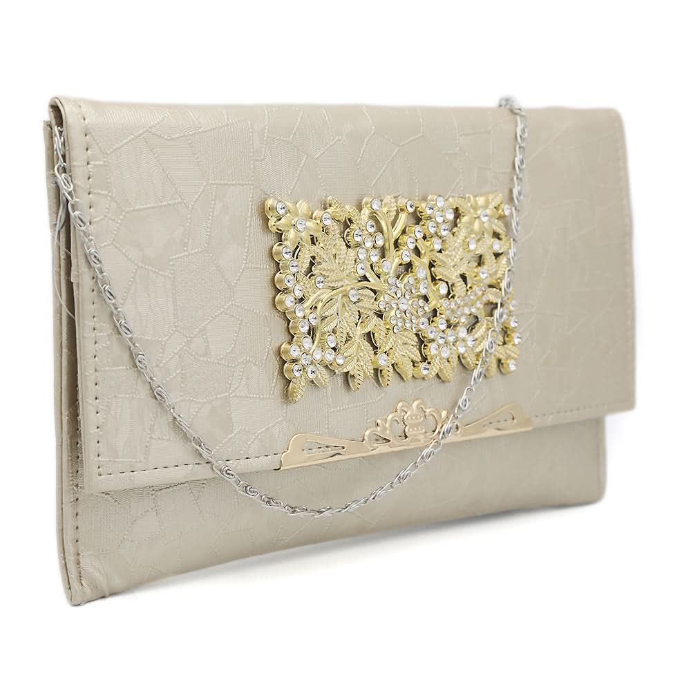 Women's Clutch 8173 - Golden, Women, Clutches, Chase Value, Chase Value