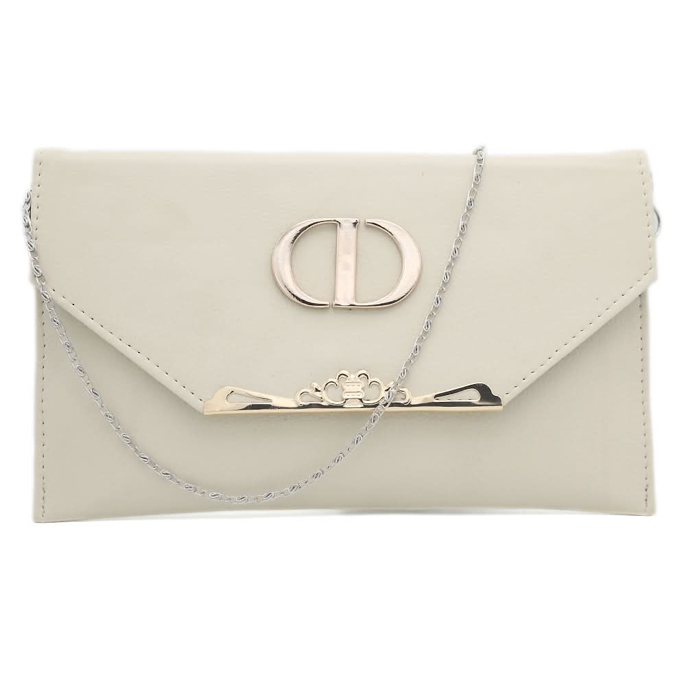 Women's Clutch K-2046 - Off White, Women, Clutches, Chase Value, Chase Value