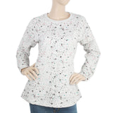 Women's Full Sleeves T-Shirt - White, Women, T-Shirts And Tops, Chase Value, Chase Value