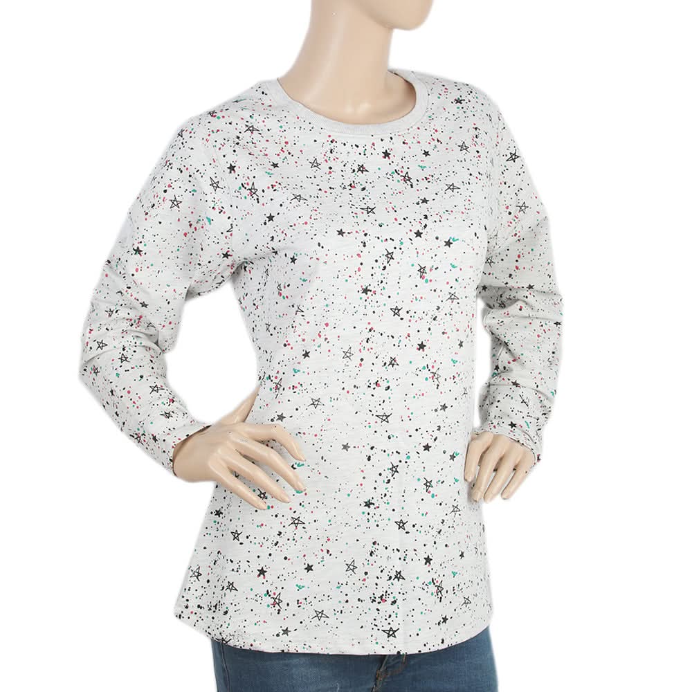 Women's Full Sleeves T-Shirt - White, Women, T-Shirts And Tops, Chase Value, Chase Value