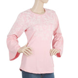Women's Knitted Tops With Puff Print - Light Pink, Women, T-Shirts And Tops, Chase Value, Chase Value