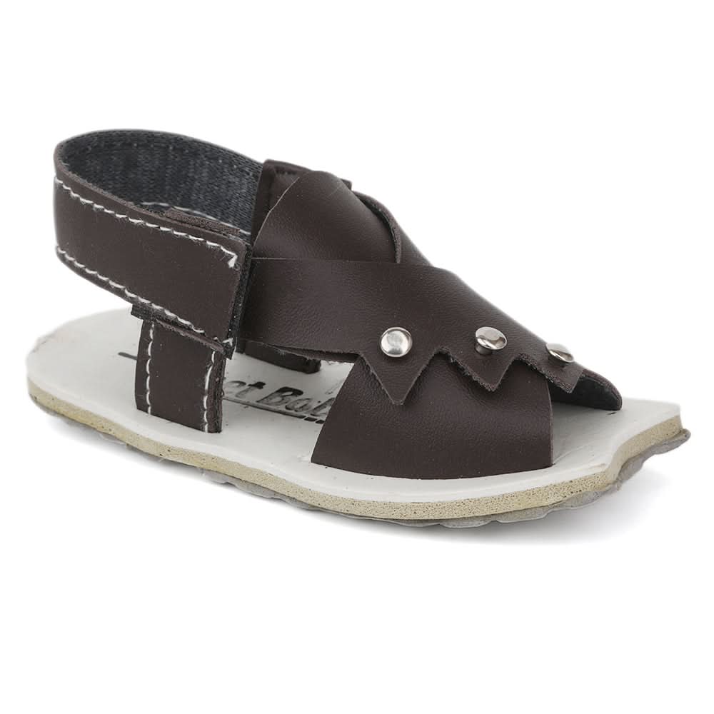 Newborn Boys Peshawari Sandal - Dark Brown, Kids, Newborn Caps, Shoes & Socks, Chase Value, Chase Value