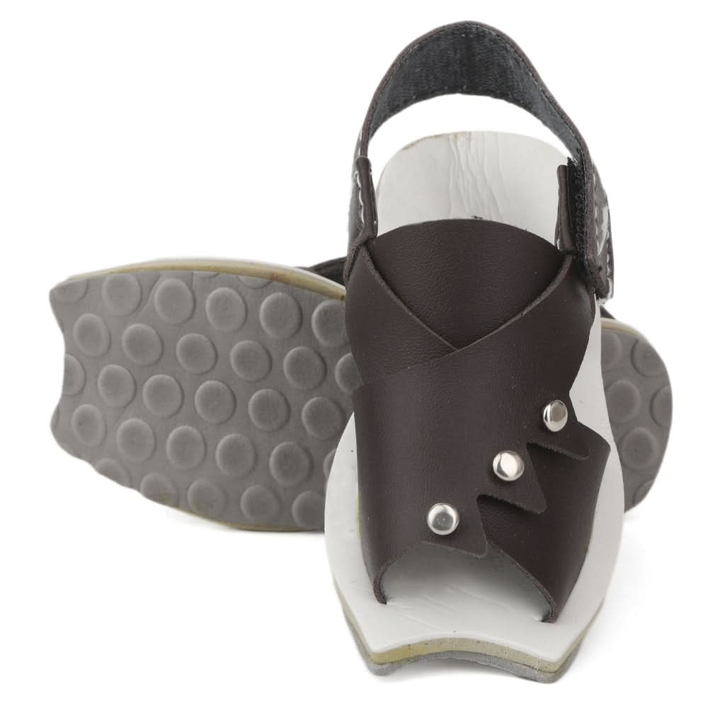 Newborn Boys Peshawari Sandal - Dark Brown, Kids, Newborn Caps, Shoes & Socks, Chase Value, Chase Value