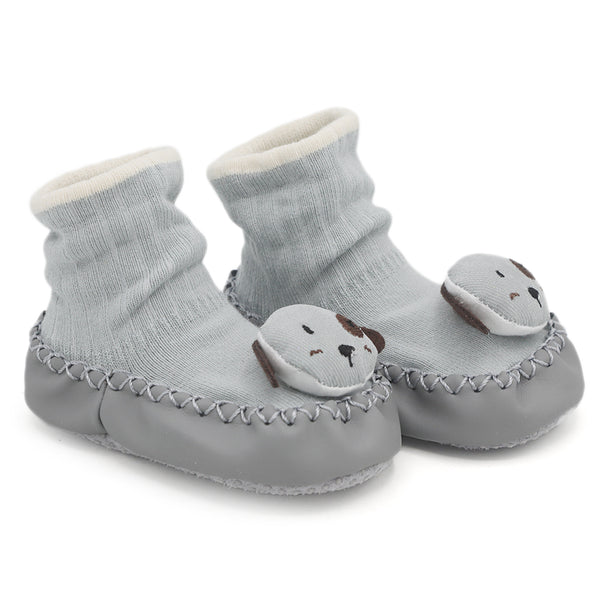 Newborn Fancy Booties - Grey, Kids, NB Shoes And Socks, Chase Value, Chase Value