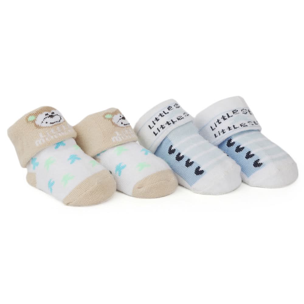 Newborn 2Pcs Booties - B, Kids, Newborn Caps, Shoes & Socks, Chase Value, Chase Value