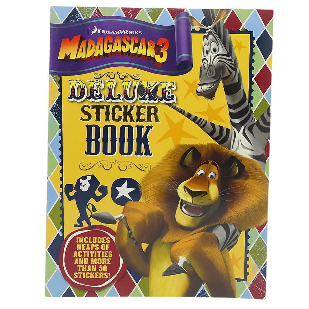 Sticker Madagascar 3 Deluxe, Kids, Kids Colouring Books, 6 to 9 Years, Chase Value
