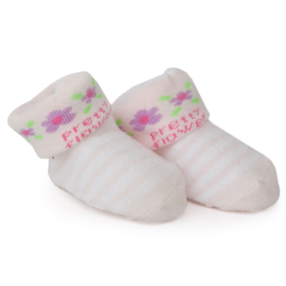 Newborn 2Pcs Booties - F, Kids, Newborn Caps, Shoes & Socks, Chase Value, Chase Value