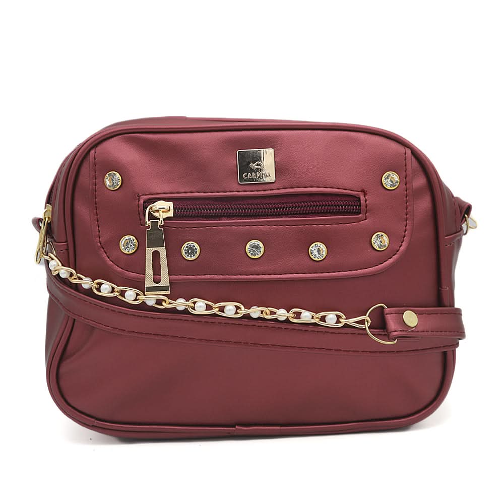 Women's Shoulder Bag 7656 - Maroon, Women, Bags, Chase Value, Chase Value