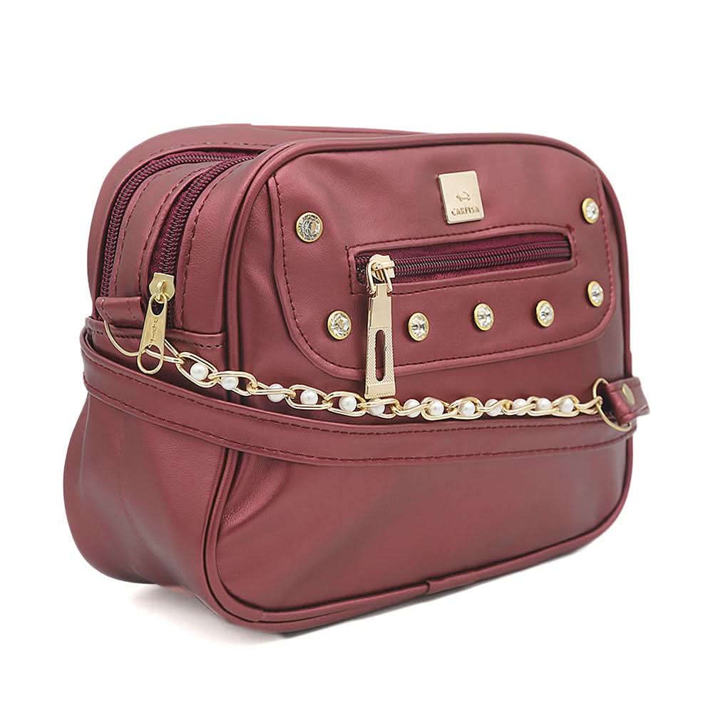 Women's Shoulder Bag 7656 - Maroon, Women, Bags, Chase Value, Chase Value