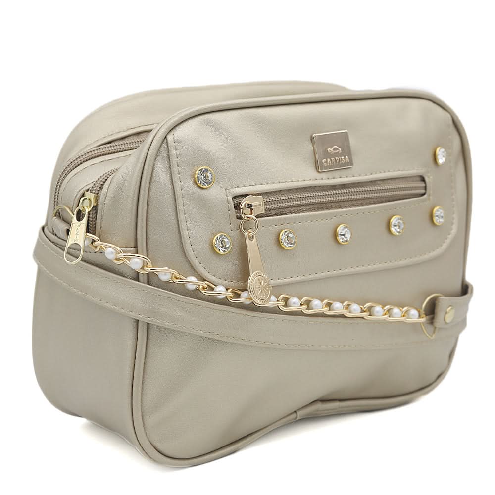 Women's Shoulder Bag 7656 - Golden, Women, Bags, Chase Value, Chase Value