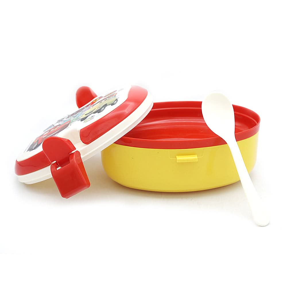 Hunter Lunch Box With Spoon - Yellow, Kids, Tiffin Boxes And Bottles, Chase Value, Chase Value