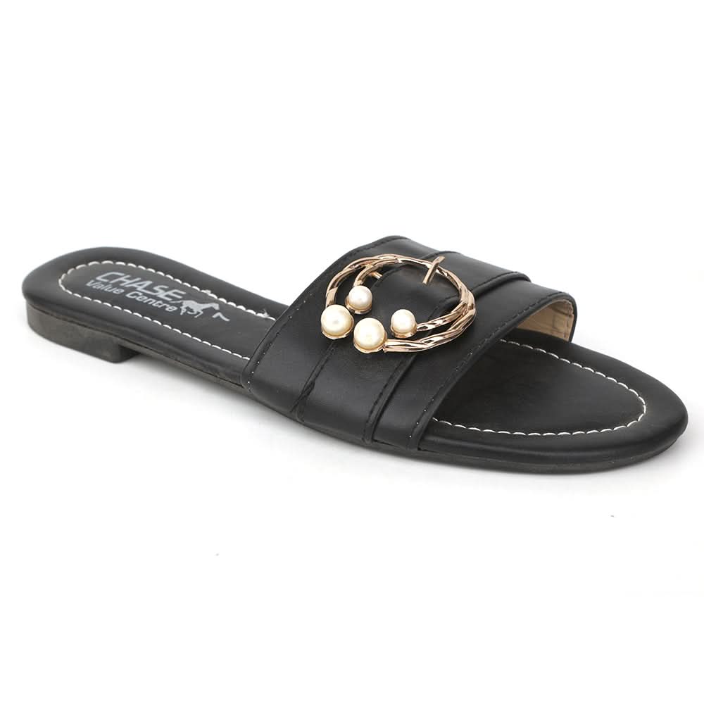 Women's Slipper - Black, Women, Slippers, Chase Value, Chase Value