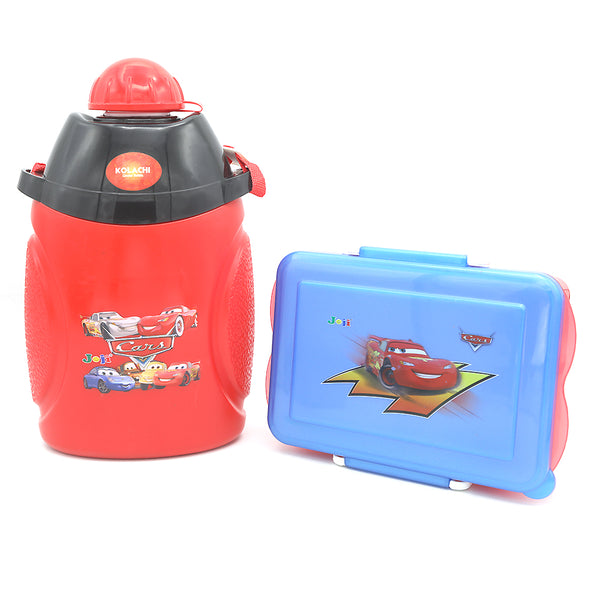 Water Bottle 1100 ML with Lunch Box - Blue, Kids, Tiffin Boxes And Bottles, Chase Value, Chase Value