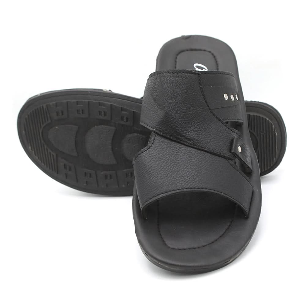 Men's Slipper- Black, Men, Slippers, Chase Value, Chase Value