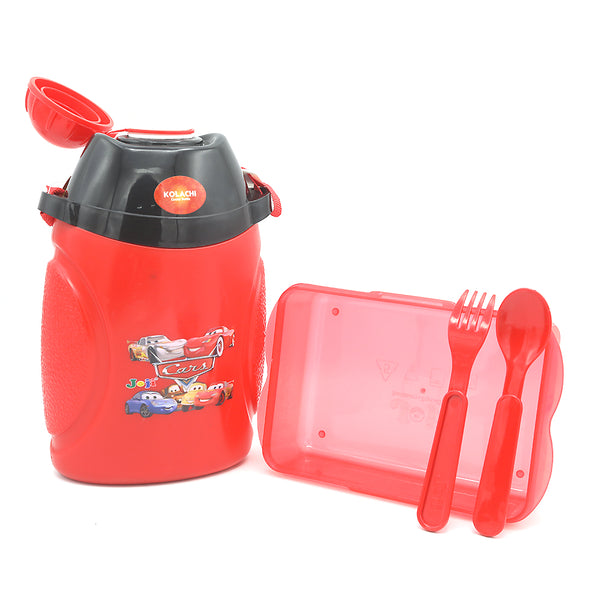 Water Bottle 1100 ML with Lunch Box - Blue, Kids, Tiffin Boxes And Bottles, Chase Value, Chase Value